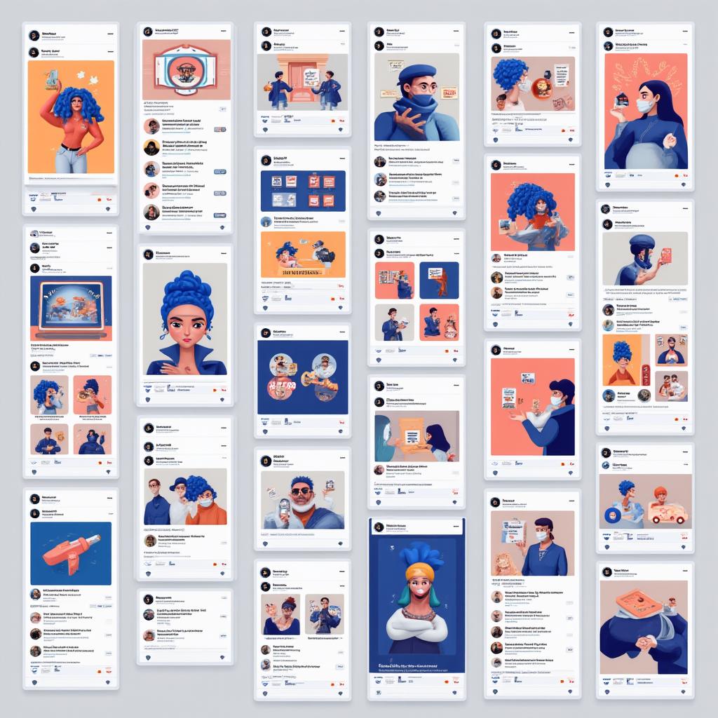 Social media content design examples